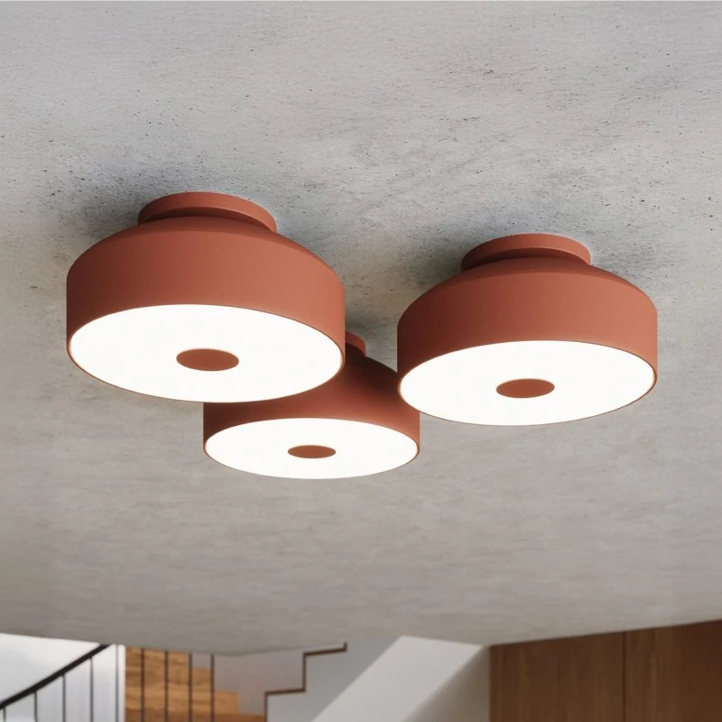 SOLLUX LIGHTING Plafondlamp CLARO, Oker, Ø 30 cm, 4 x E27