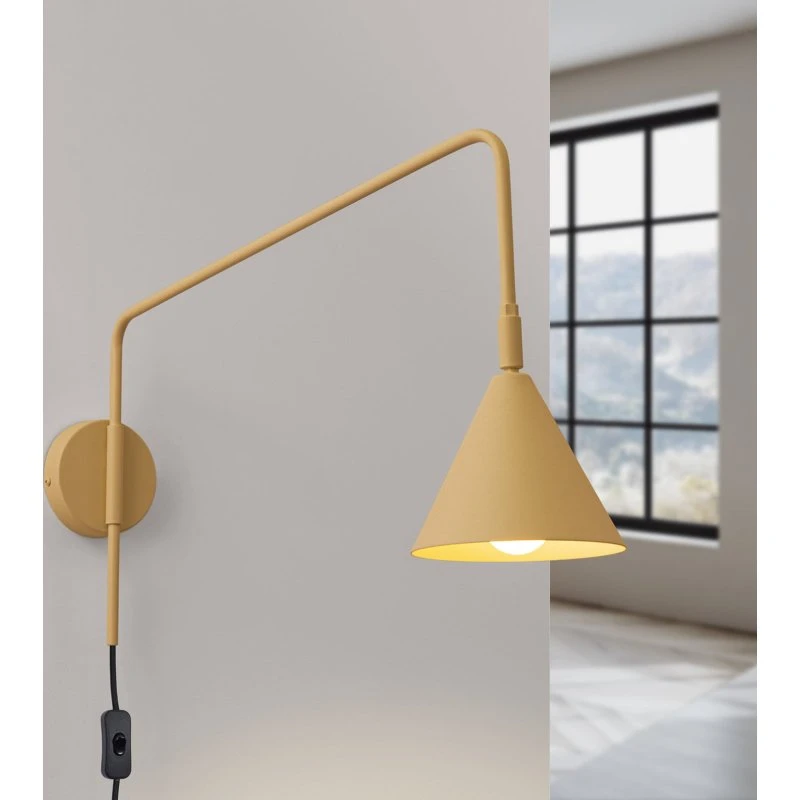 SOLLUX LIGHTING wandlamp LYS, goudkleurig, Ø 14 cm, metaal, E14