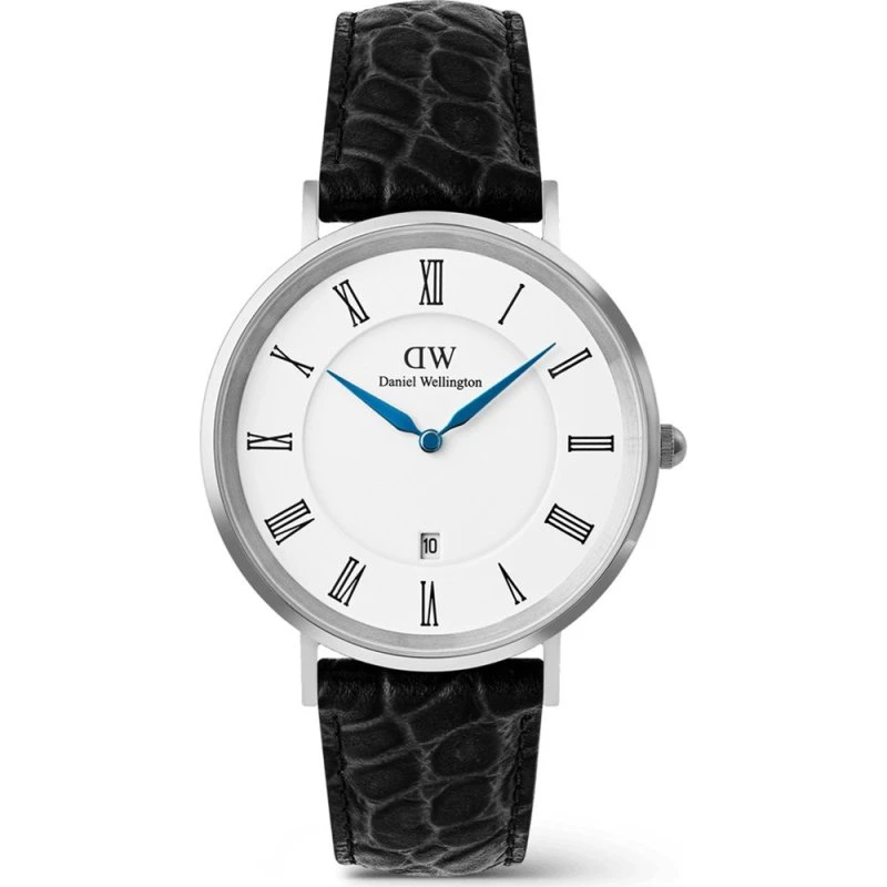 Daniel Wellington Classic Roman Numerals 40 mm Zilver Leren Band
