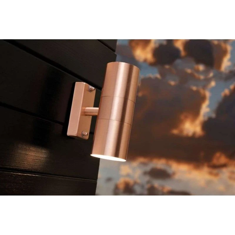 Nordlux Tin Wandlamp Koper - Up & Downlight - IP44