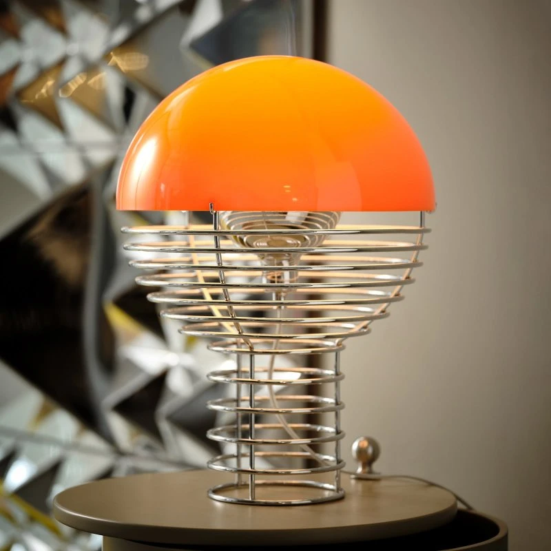 VERPAN Wire Small tafellamp - Oranje/Chroom