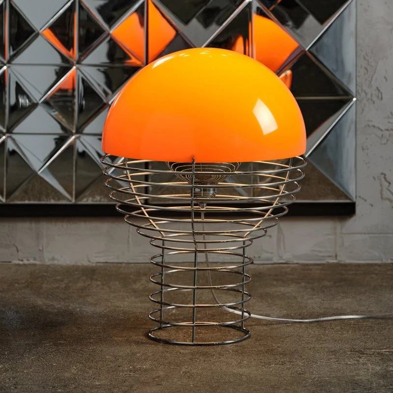 VERPAN Wire Large Tafellamp - Oranje/Chroom