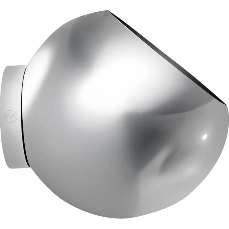 AYTM Wandbloempot Globe, Ø 17 cm, Zilver, Roestvrij Staal
