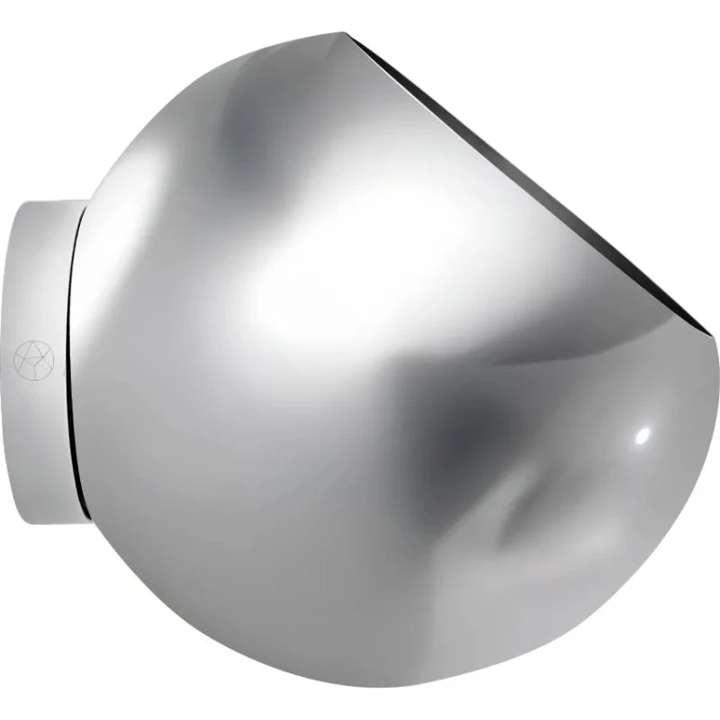 AYTM Wandbloempot Globe Ø 21 cm, Zilver, Roestvrij Staal