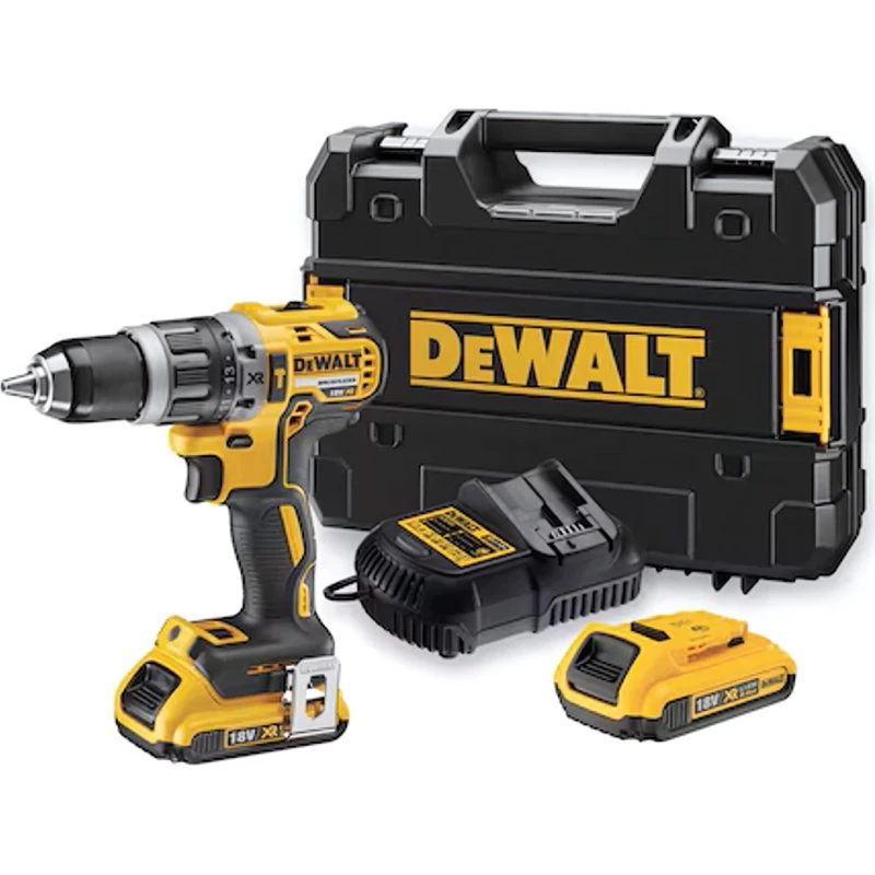 DeWALT 18V XR Brushless Klop- en Schroefboormachine 2x2,0Ah + Multilader