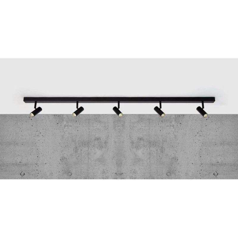 Nordlux Omari Zwarte Plafondlamp - 5-lichts LED Opbouwspot