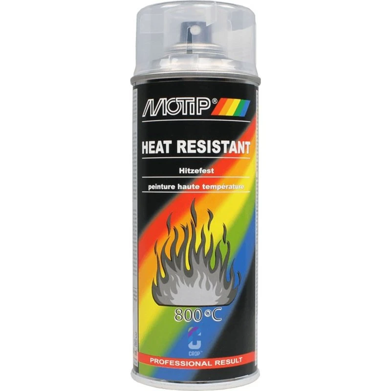 Motip Heat Resistant Spuitverf 400ml, hittebestendig tot 800°C