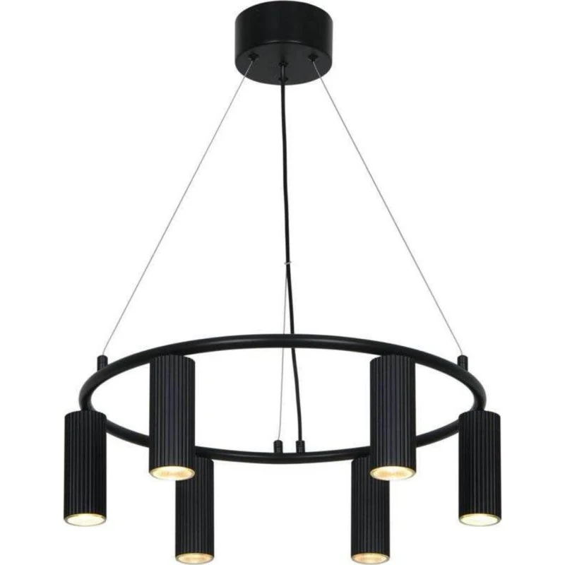 Nordlux Vico Hanglamp Zwart - 6-Lichts - Aluminium