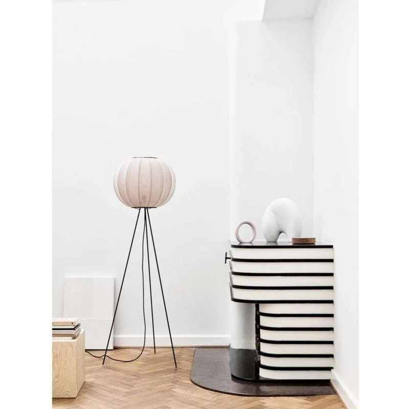 Made By Hand Knit-Wit 45 Round Vloerlamp - Hoog Zwart