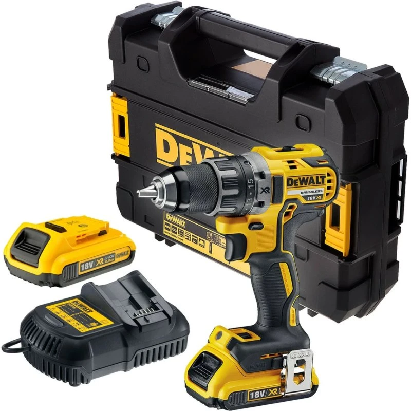 DeWALT DCD791D2 18V XR Brushless schroefboormachine 2x2.0Ah in TSTAK koffer