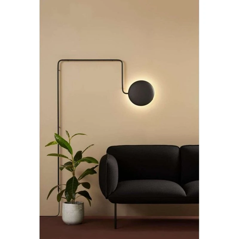 Woud Mercury Wandlamp Zwart - Metaal