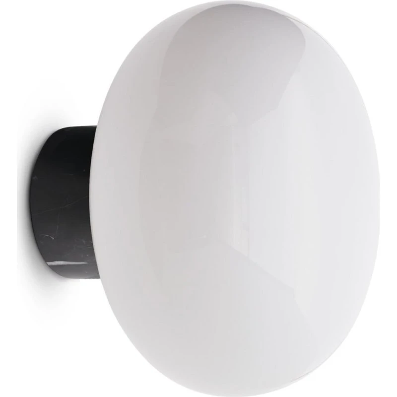 New Works wandlamp Karl-Johan - Wit marmer & Glas - Ø 23 cm