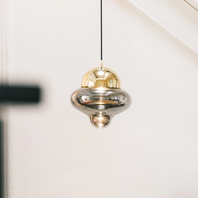 DESIGN BY US Nutty Hanglamp - Rook/Goud - Mondgeblazen Glas