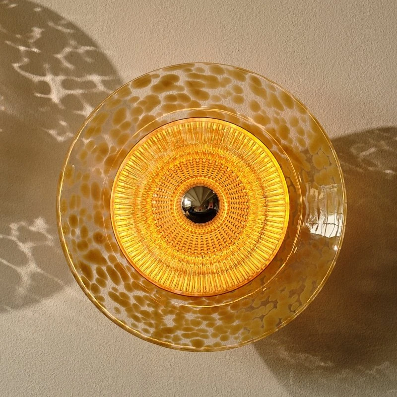 DESIGN BY US Wandlamp Disco Rama, Amber, Glas, E27