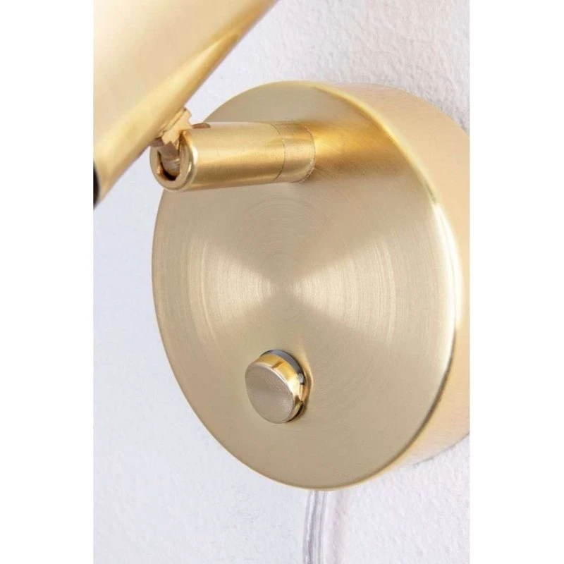 Globen Lighting Clark 1 Wandlamp - Messing - Met Stekker