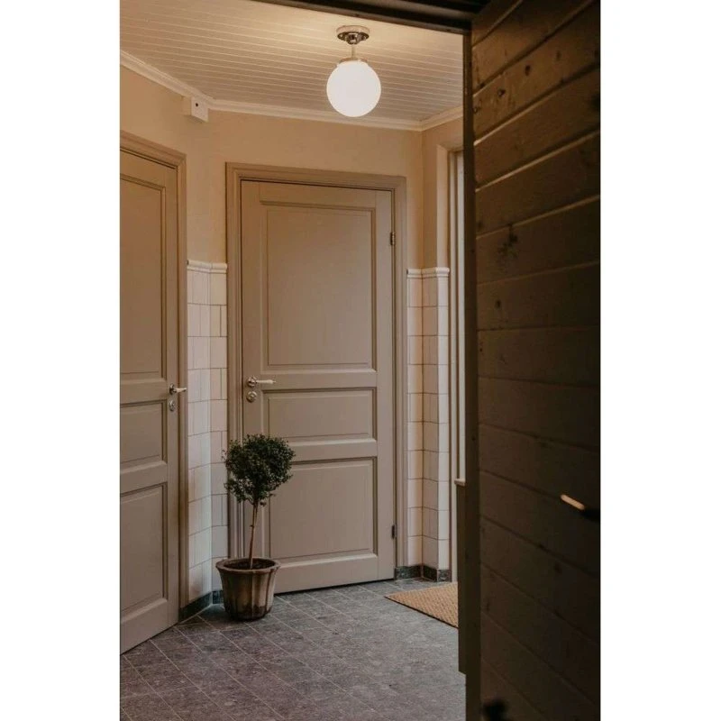Globen Lighting Alley Plafondlamp IP44 - Chroom/Wit