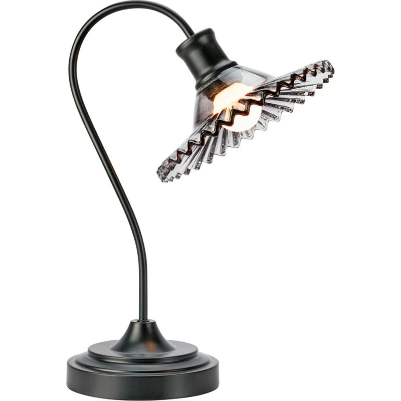 Markslöjd Tafellamp Nova - Zwart & Rookglas - 41,5 cm