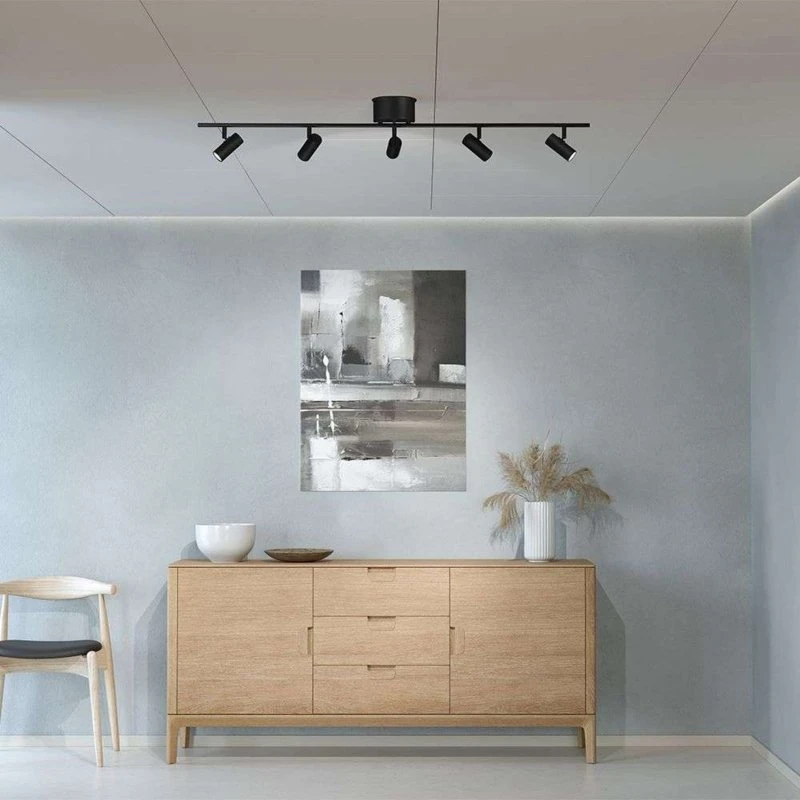 Belid Cato 5 Plafondlamp - Mat Zwart - Scandinavisch Design