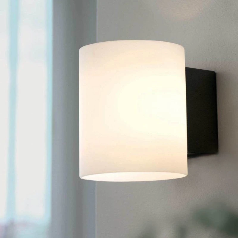 Herstal Evoke Wandlamp IP44 Antraciet/Opaal - Klein
