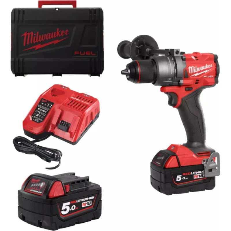 Milwaukee M18 FPD3-502X FUEL™ Slagboormachine 18V (2x 5.0 Ah)