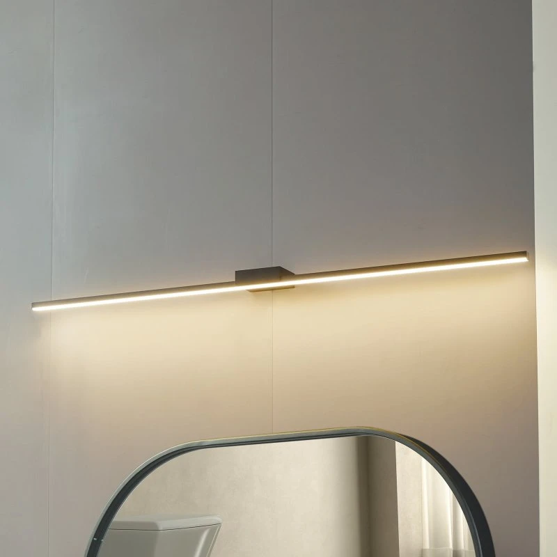Lucande Kivana LED Spiegellamp - Zwart - 120cm - IP44