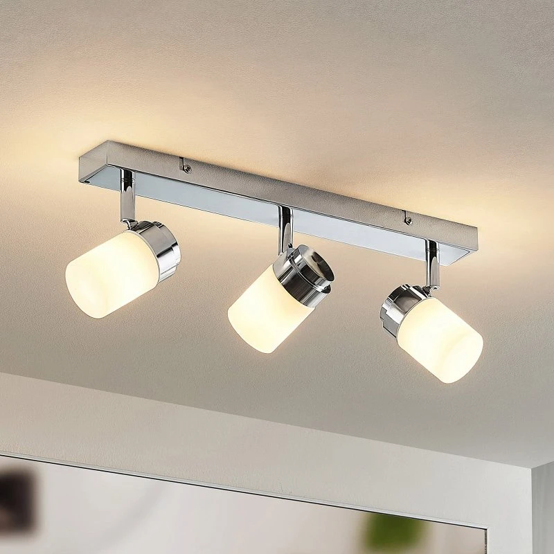 Lindby Alimari Plafondlamp Chrome - 3-Licht - Modern