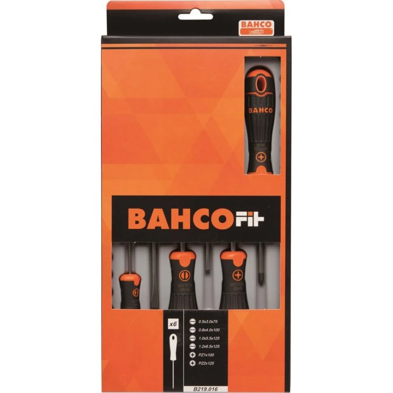 Bahco Schroevendraaierset Gleuf & Pozidriv 6-delig