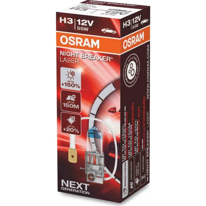 Osram H3 Night Breaker Laser 12V 55W PK22s