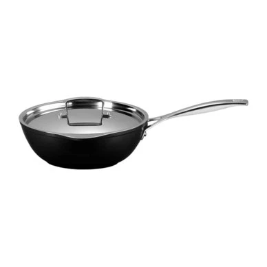 Le Creuset Chef's Pan Zwart 24 cm met Anti-Aanbaklaag en Schenktuitjes