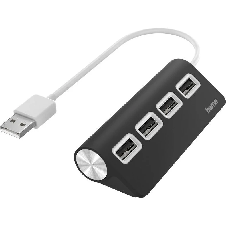Hama 4-poorts USB 2.0 Hub zwart