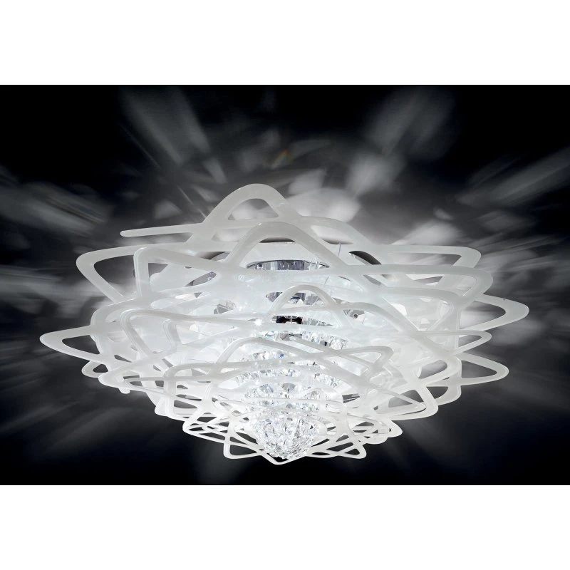 Slamp Aurora Plafondlamp L - Wit - Kristallen Design