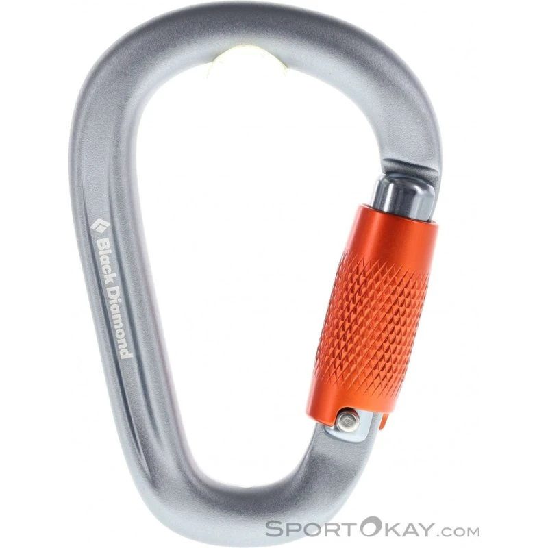 Black Diamond PearLock Twistlock Carabiner Grijs