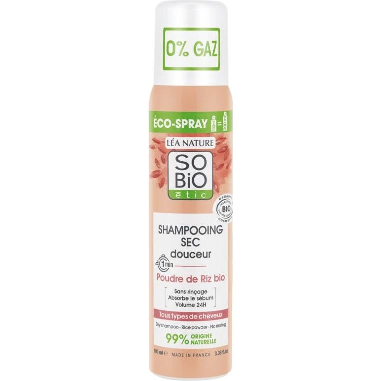 So'Bio Étic Softening Dry Shampoo Rice Powder 100 ml