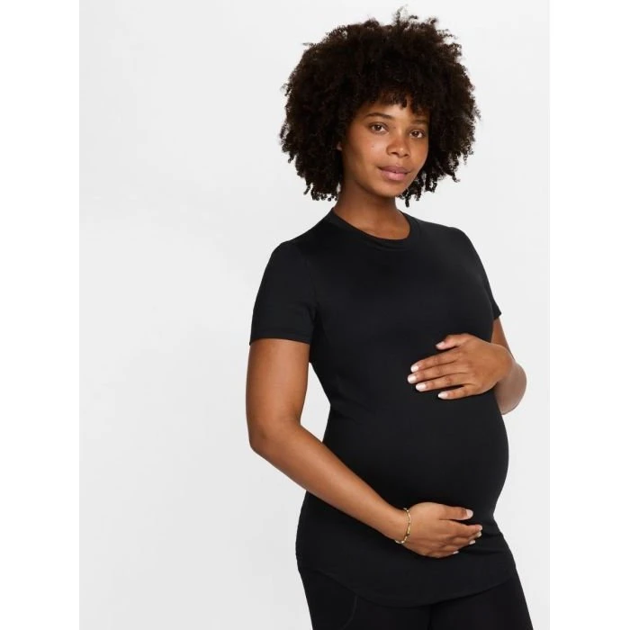 Nike One Maternity T-shirt Korte Mouwen Zwart XS