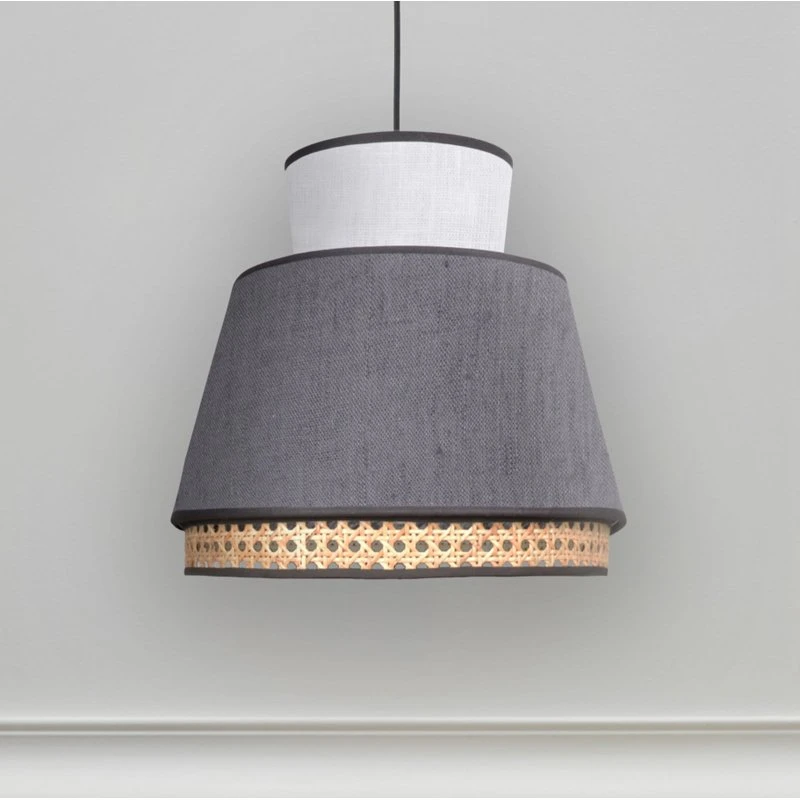 MARKET SET Singapour XM hanglamp - Antraciet/Wit