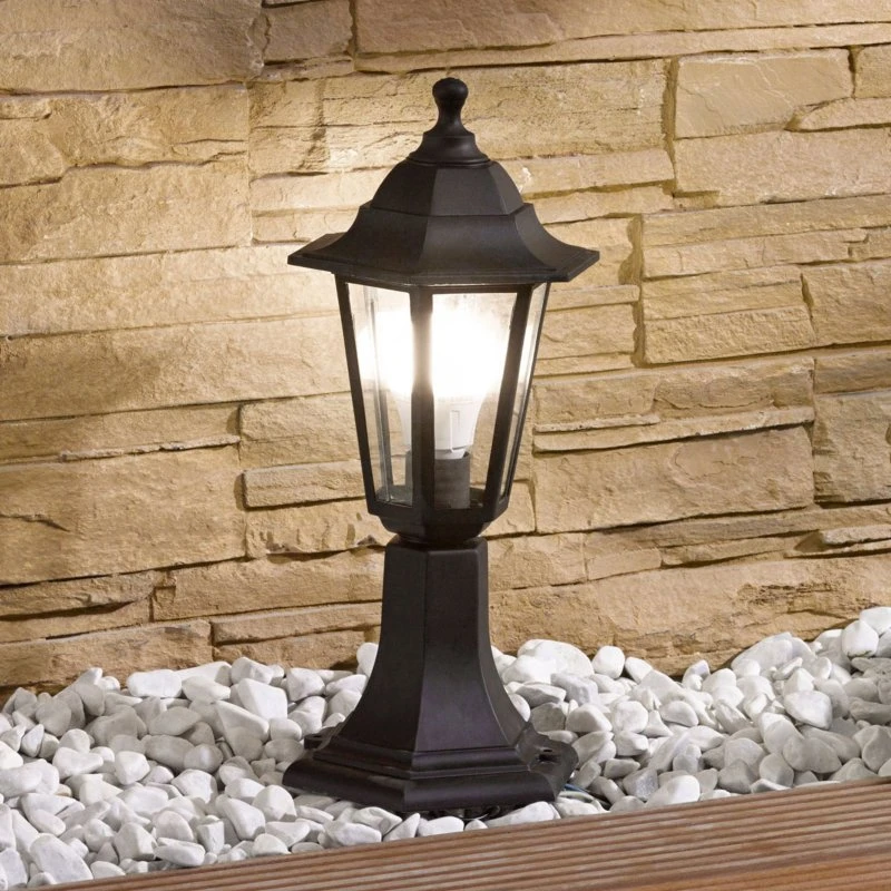 Lindby Nane Tuinlamp - Zwart/Transparant - Antiek Design