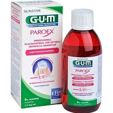 GUM Paroex Mondspoelmiddel 300ml, alcoholvrij, 0,12% Chloorhexidine