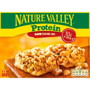 Nature Valley Protein Gezouten Karamelnoten 4 x 40 g