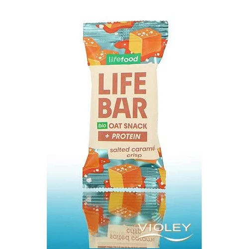 Lifefood Lifebar Oatsnack Proteïne Salted Caramel Bio 40g