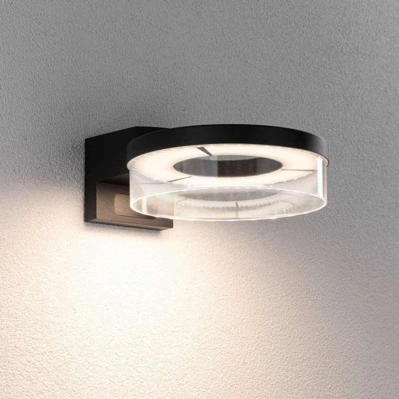 Capera Paulmann Buiten Wandlamp met Sensor - Antraciet