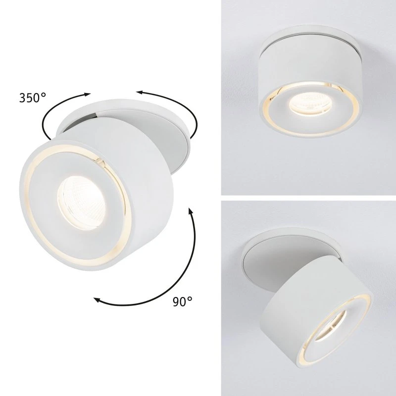 Paulmann Spircle Inbouwspot Mat Wit - Kantelbaar LED