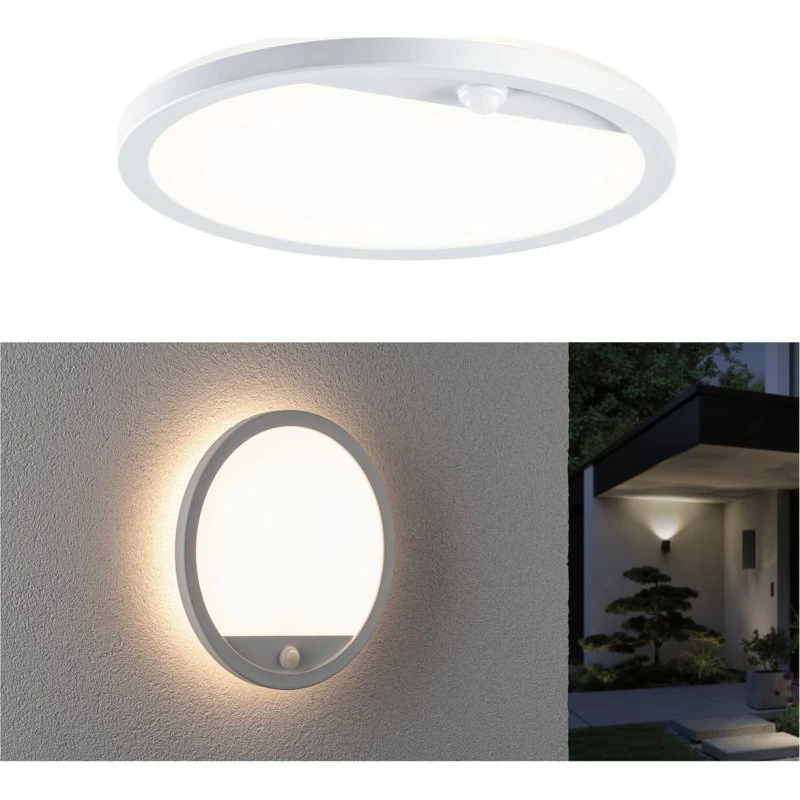 Paulmann Lamina LED Buitenwandlamp met Sensor, Wit, IP44
