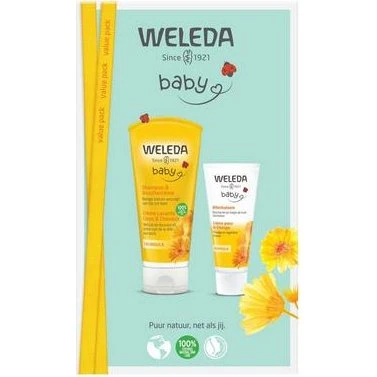Weleda Calendula Baby Billenbalsem & Douchecrème Set