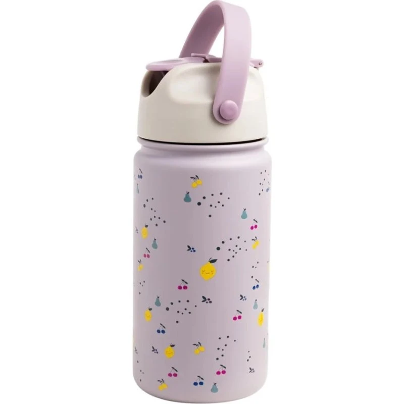 The Cotton Cloud RVS Drinkfles Paars 420 ml voor Kinderen