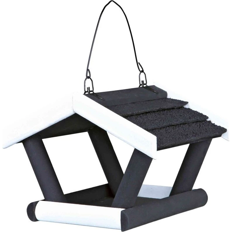 Trixie Natura Voederhuis Ophangbaar Zwart/Wit 19x17x14 cm