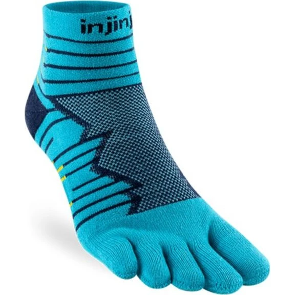Injinji Run Technical Mini Crew Mt. XL 47½+ Unisex Sokken - Blauw