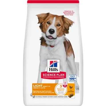 Hill's Science Plan Light Medium Adult Hondenvoer Kip 2,5 kg