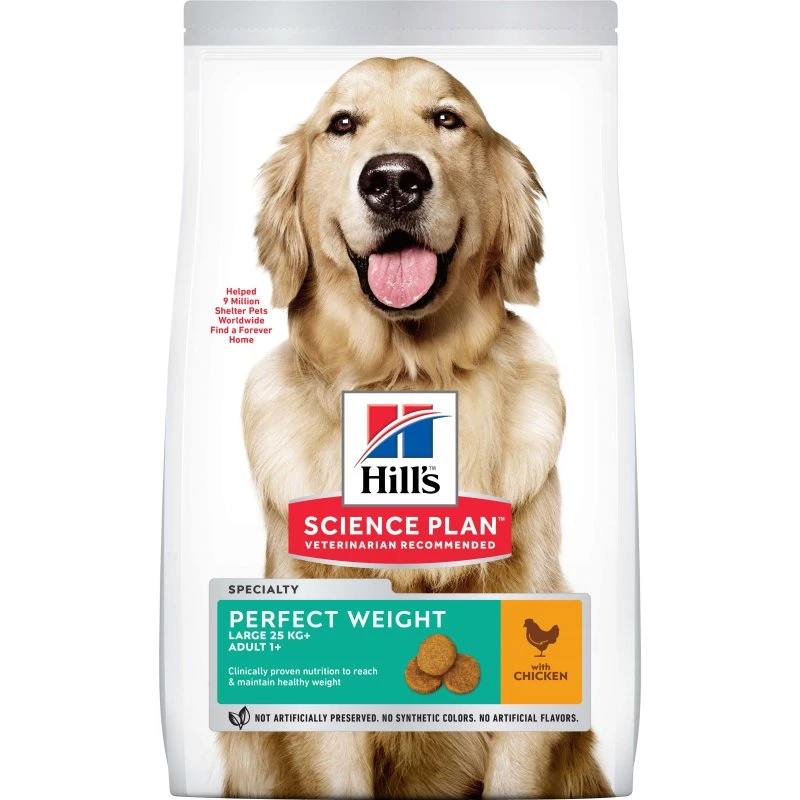 Hill's Science Plan Perfect Weight Large Breed Hondenvoer Kip 12 kg