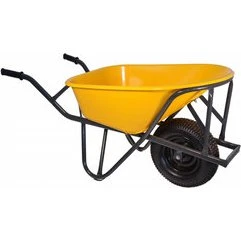 Hummer Kruiwagen 90 L HDPE Geel Softwiel