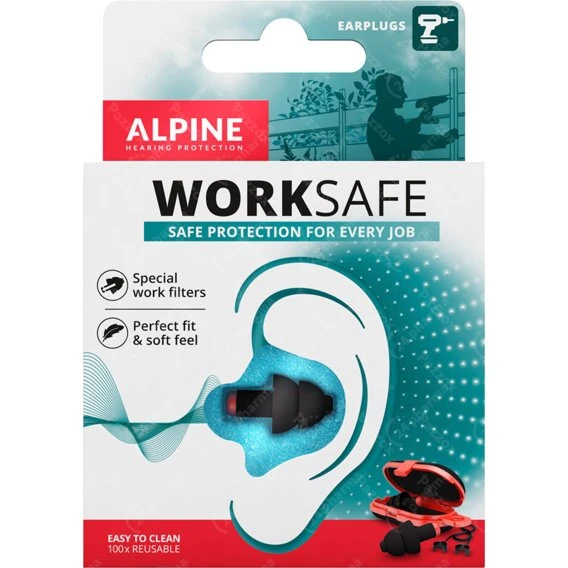 Alpine WorkSafe Oordopjes zwart (1 paar)